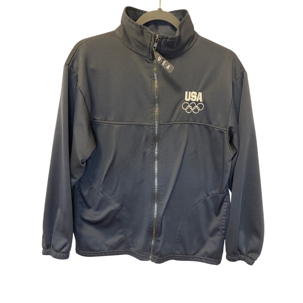Vintage Official USA Olympic Navy Full-Zip Jacket Medium